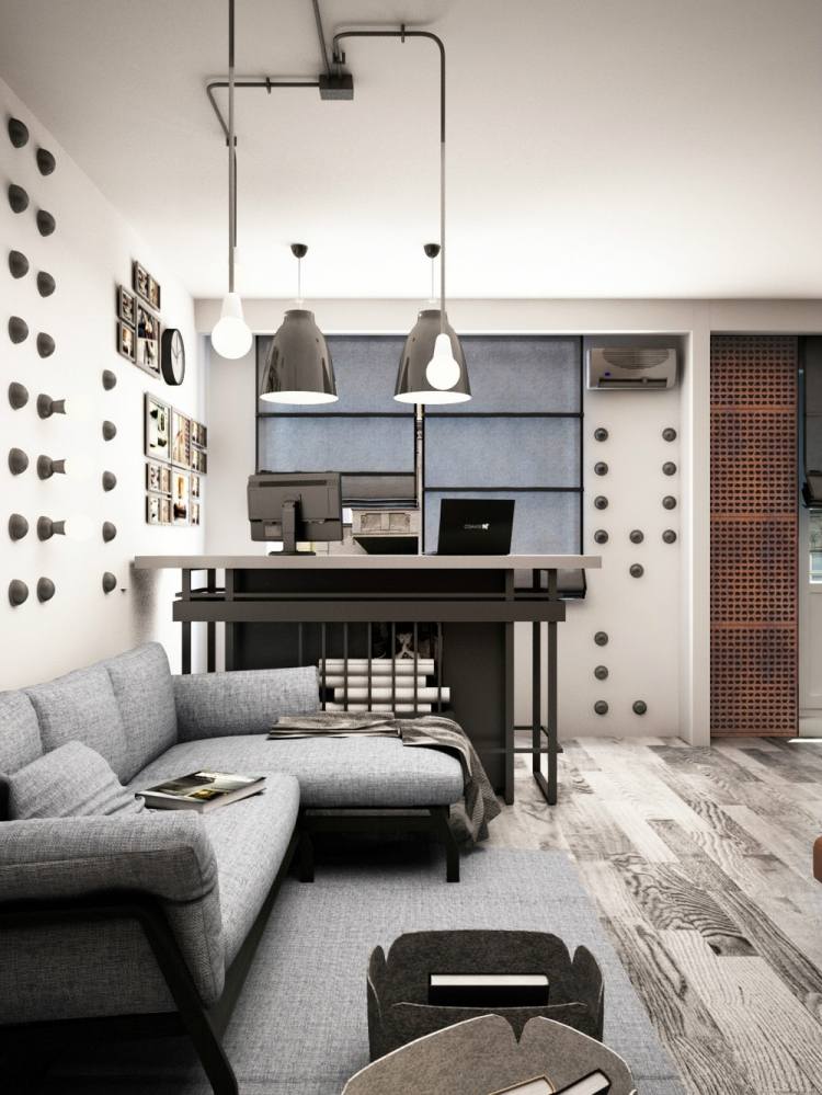 wohnzimmer-industrieller-stil-grau-weiss-schwarz