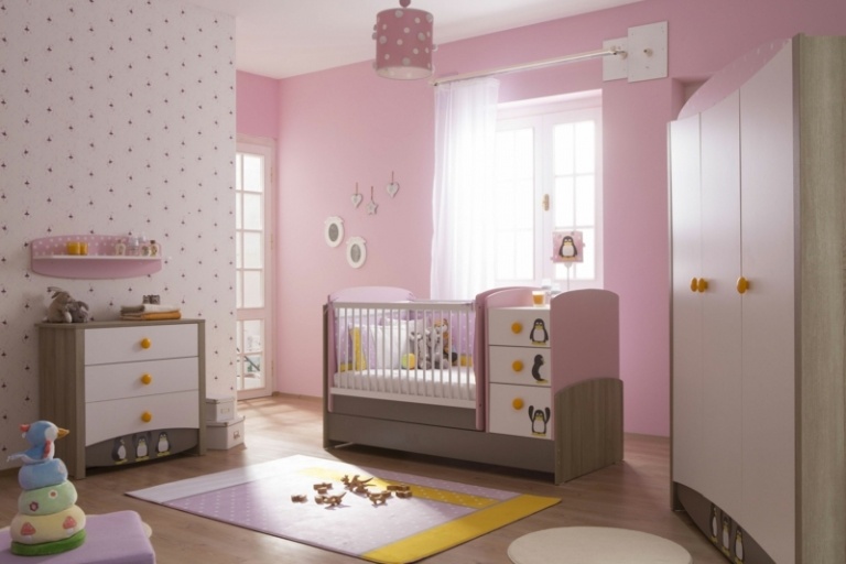 Babyzimmer komplett Möbel Eichenholz Optik modern