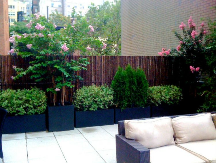 Bambus-Garten-Sichtschutz-Zaun-Balkon-Kübelpflanzen-Möbel