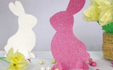 Basteln Ostern Osterhasen Papier Silhouetten Ideen Deko Tisch