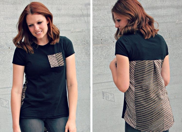 DIY Trend Kleider selber machen Shirt Refashioning