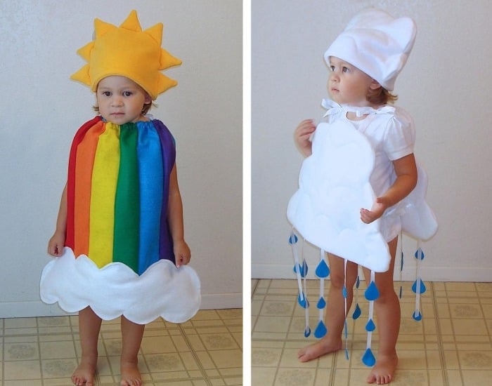 Fasching-Kostüm-Ideen-für-Babys-Kleinkinder-Wetter-Motiv-Regenbogen