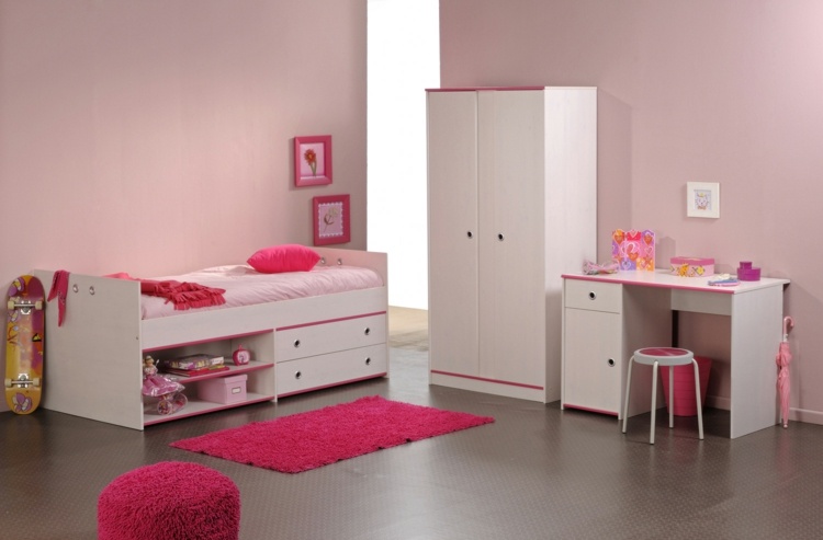 Kinderzimmer Mädchen 2015 Möbel Set rosa Farbe