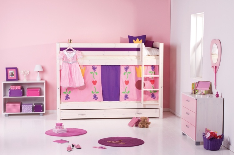 Kinderzimmer Mädchen 2015 rosa Wandfarbe Spielecke