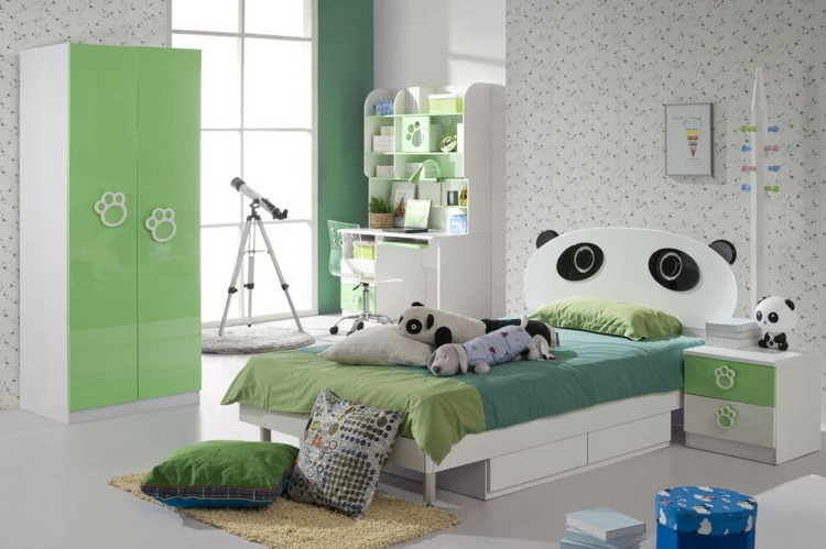 Kinderzimmer gestalten 2015 Jungenzimmer Panda Kinderbett Modell