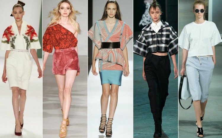 Mode Trends Blusen breiten Ärmel Sommermode Tunika
