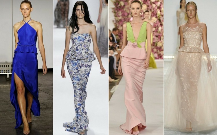 Mode Trends Schößchenkleid Outfits Abendmode Ideen