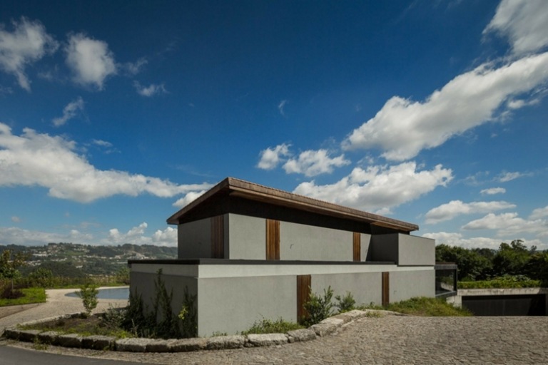 Modern Landhausstil minimalistisches Gebäude Anbau Ideen