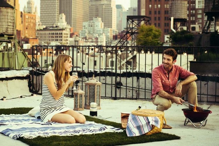 Romantisches-Picknick-Kunstrasen-Decke-Dach-organisieren