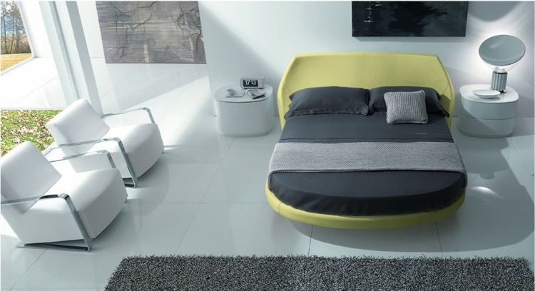 Schlafzimmer Ideen 2015 retro Einrichtung komplett Nachttische Bett