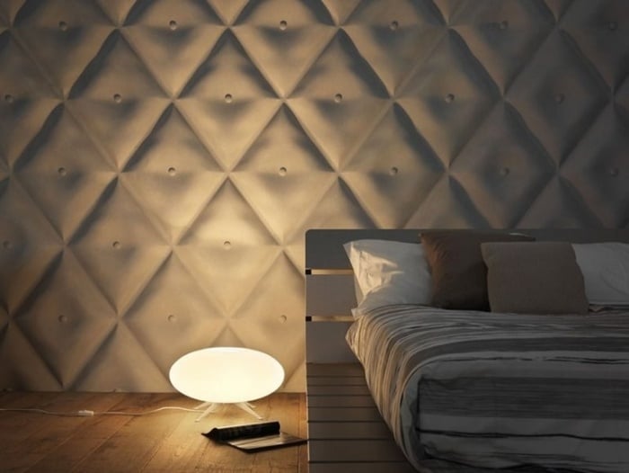 Schlafzimmer-kreatives-Raumdesign-3D-Wandpaneele-CAPITONNÈ-XL-3D-Surface