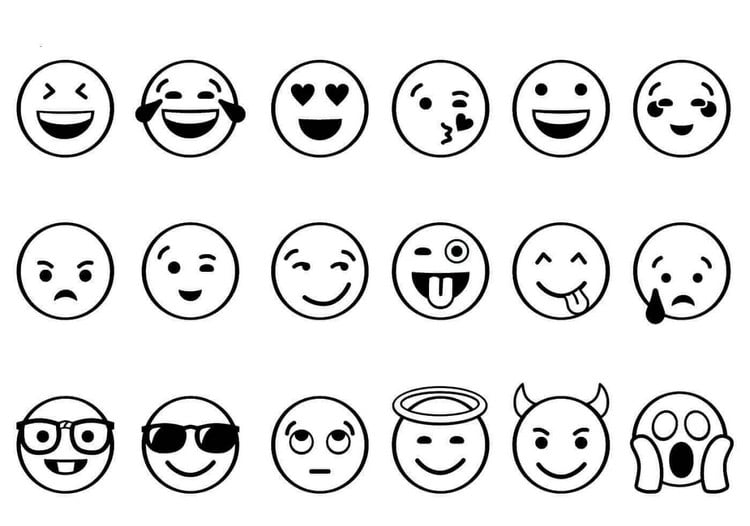 Steine bemalen Gesichter Vorlagen für Emoji
