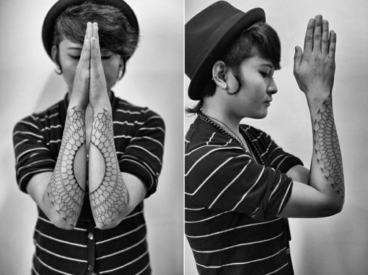 Unterarm-Tattoo-Bilder-Frauen-geometrisch-beide-Arme