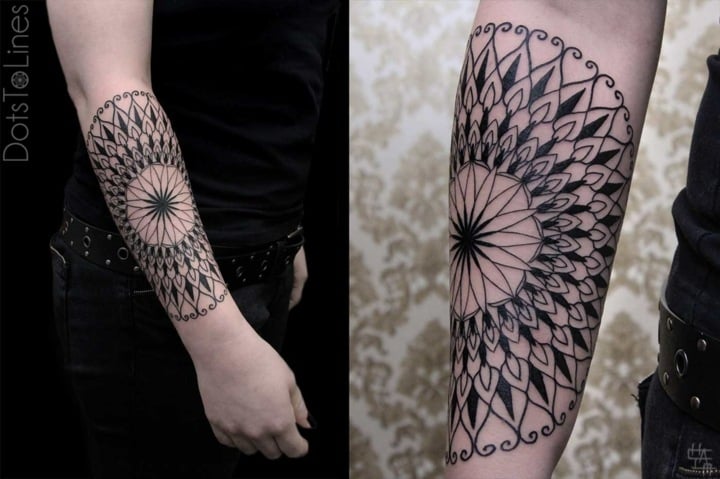 Unterarm-Tattoo-Ideen-Maori-Motive-cooles-Design-Frauen