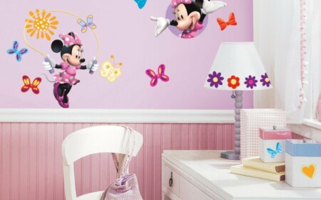 Wandgestaltung Kinderzimmer 2015 Wandsticker Disney Minnie Maus