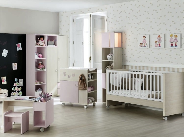Babyzimmermöbel -komplett-madchen-rosa-creme-ROS-MINI-9-CHAMELEON