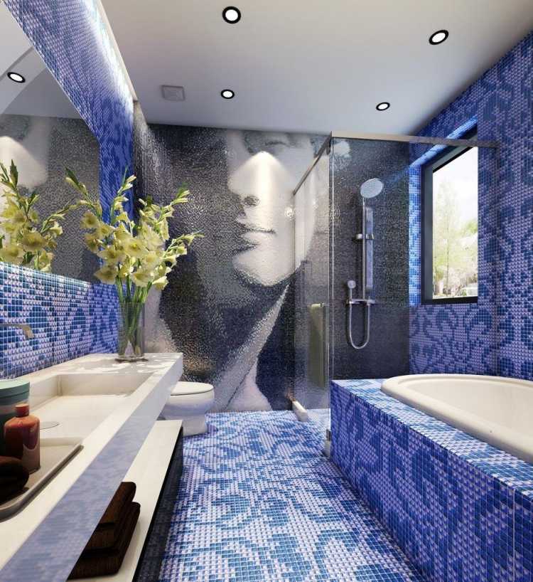 Beispiele für Badezimmer Fliesen -mosaik-kunstwerke-muster-gemalde