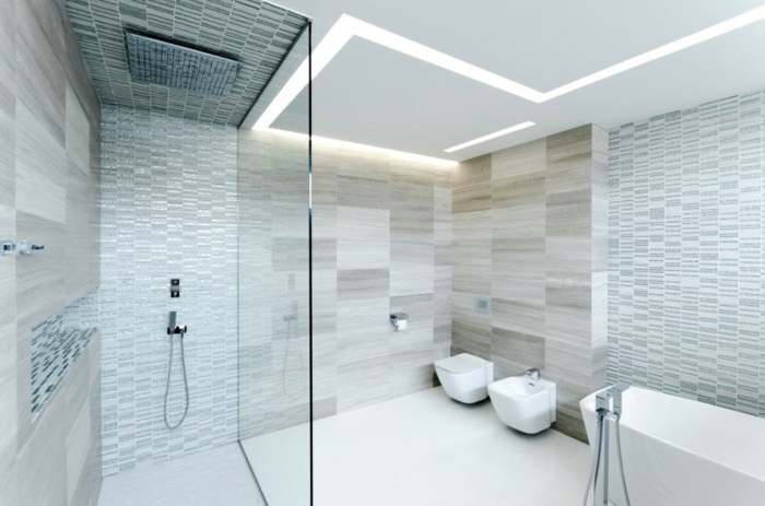 badezimmer haus modern mosaik stein beige blau grau