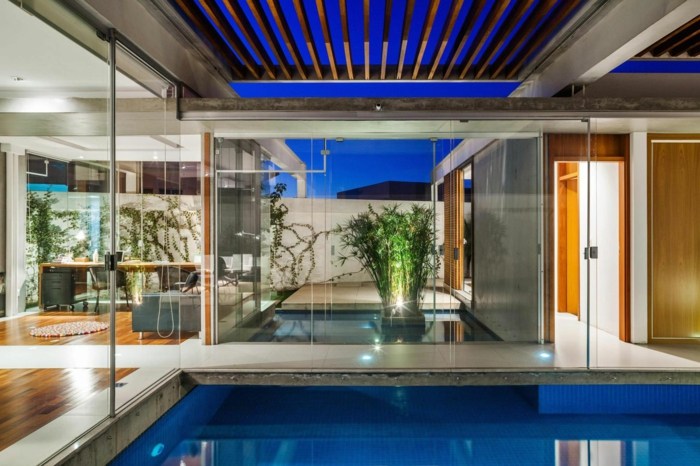 haus brasilien pergola pool blick wohnbereich modern