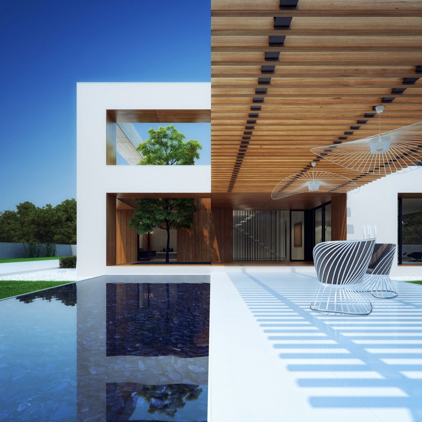 Haus im minimalistischen Stil