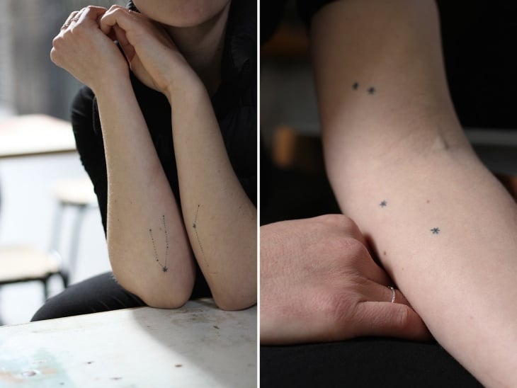 kleine Tattoos arm-sternkarte-winzige-sternchen