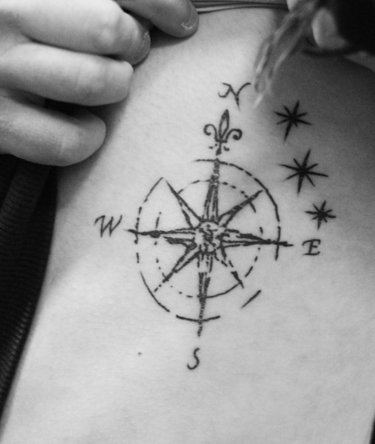 kleine-tattoos-rippen-weltrichtungen-kompass