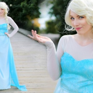 kostüm ideen zum fasching elsa frozen hellblau kleid peruecke blond