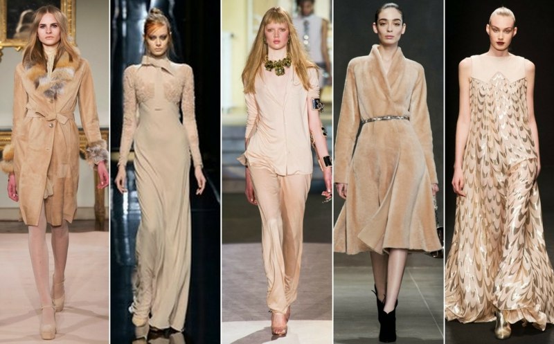 mode trends 2015 beige farbe mantel kleid hose damen