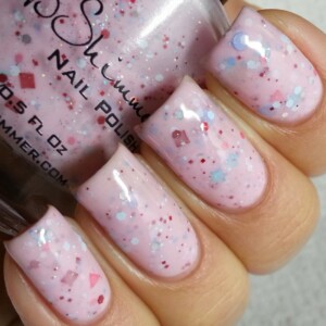 nageldesign für frühling rosa glitzer idee lange naegel damen