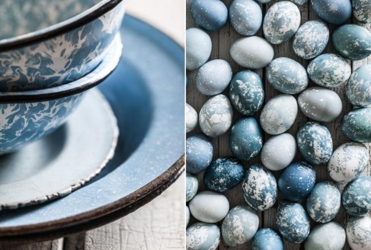 ostereier-farben-marmor-effekt-blau-weiss-minimalistisch-nuancen-kreativ