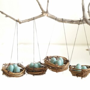 osterideen 2015 osterstrauss deko nester blau eier