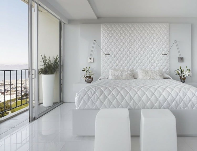 schlafzimmer ideen 2015 weiss design elegant kopfbrett polster steppmuster