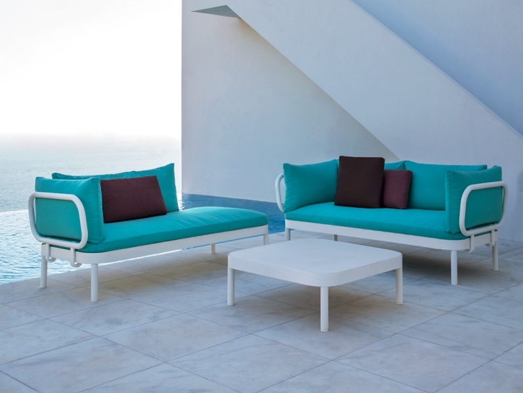 weiße-maritime-Terrassenmöbel-2015-Sofa-Set-Tropez-stoffbezüge-türkis