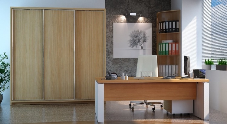 zimmergestaltung-home-office-ideen-moderne-buromoebel-holz