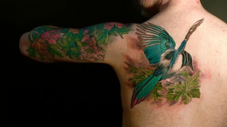 Blumen-Tattoo-Motive-Ideen-Full-Sleeve-Männer