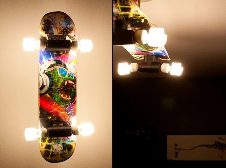 DIY-Möbel-Skateboard-Lampe-Rollen-Ideen