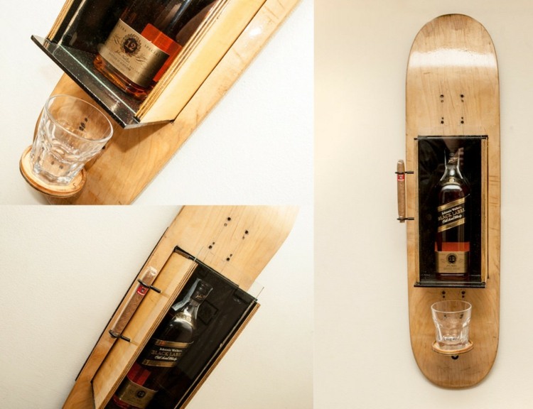 DIY-Möbel-Skateboard-Weinflaschen-Halter-Ideen
