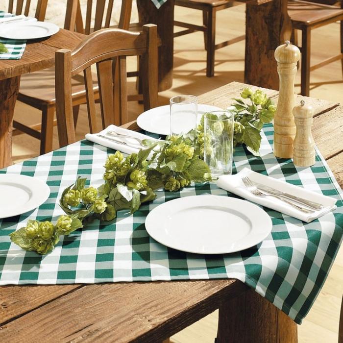 Garten-Tischdecken-Tischwäsche-Country-mit-Karomuster-traditionell-Landhausstil
