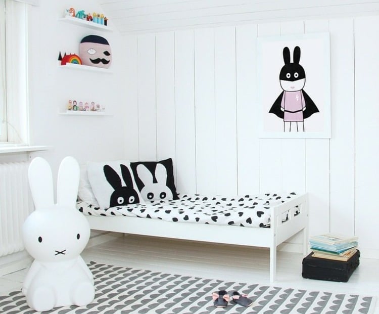 Kinderzimmer-skandinavisch-Stil-Hasen-Deko-Ideen