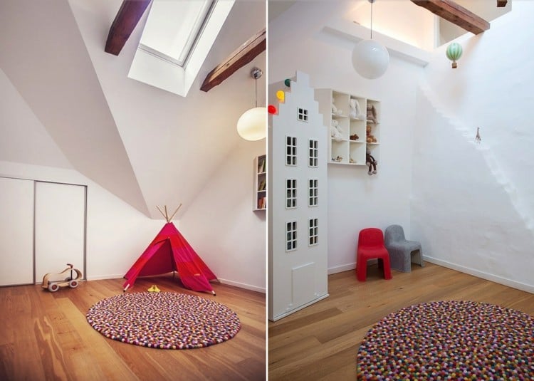Kinderzimmer-skandinavisch-Stil-Spielraum-Dachgeschoss-Einfamilienhaus