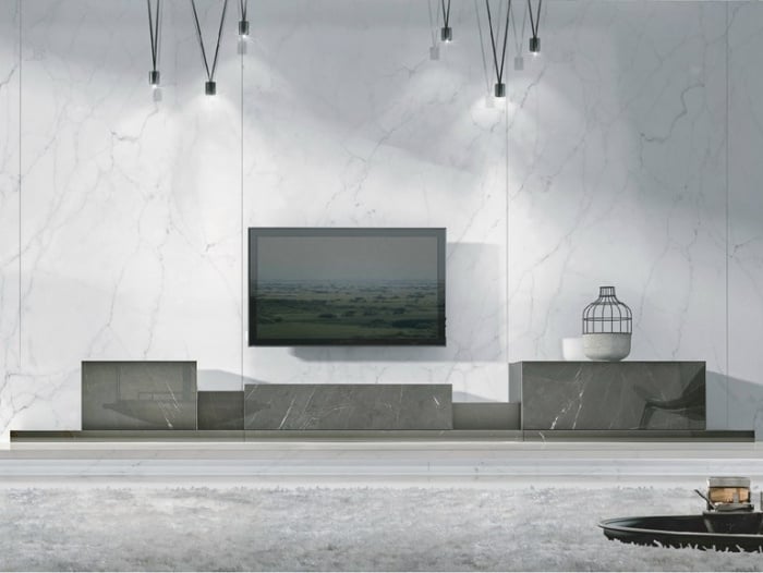 Lowboard-marmor-optik-TV-Möbeldesign-PODIUM-TCC-Whitestone
