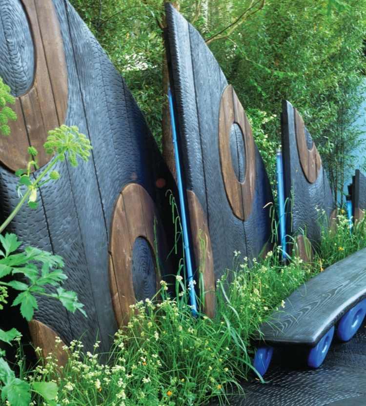 Sichtschutz-Holz-Gartenzaun-bauen-Ideen-cool