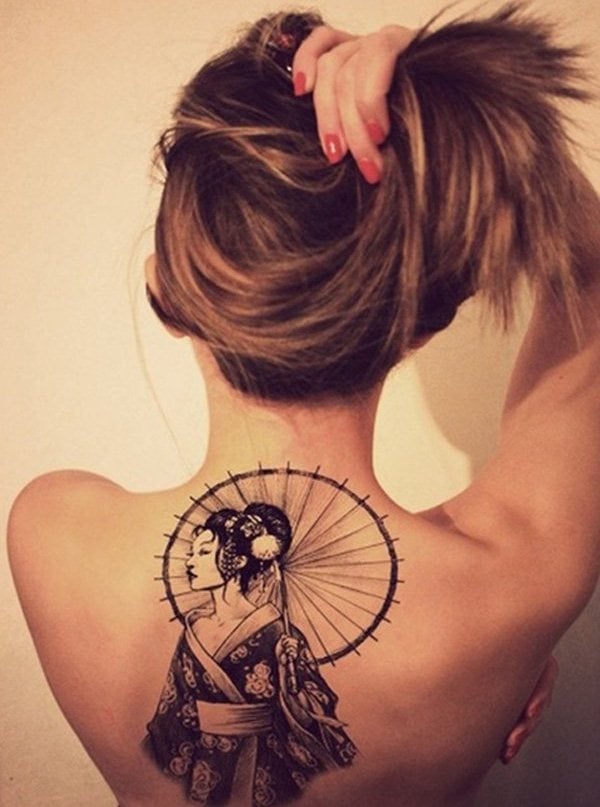 Tattoo-Ideen-Frauen-Rücken-japanische-Motive-Ideen