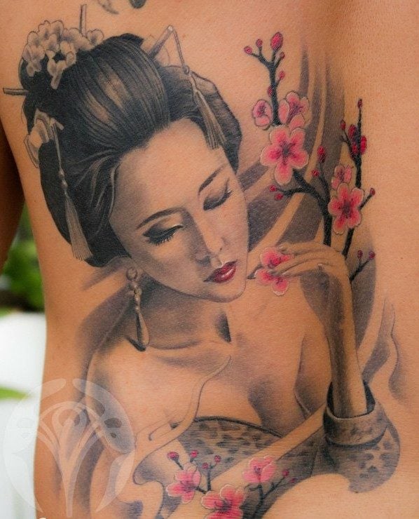 Tattoo-Ideen-Geisha-Gesicht-Frauen-Motive