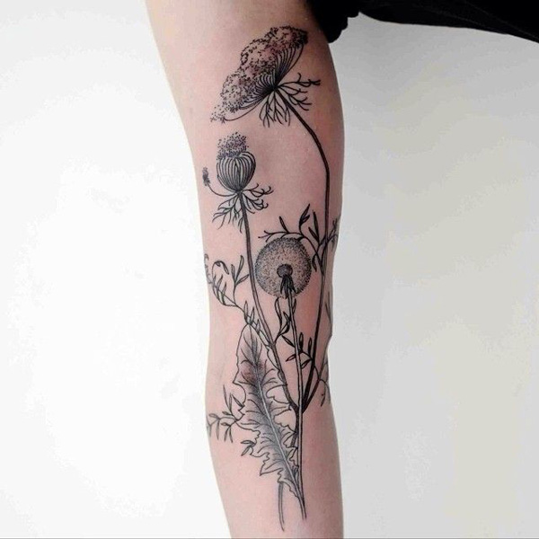 Tattoo-Ideen-Pusterblume-Oberarm-Motive