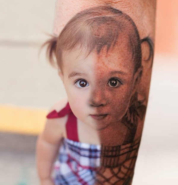 Tattoo-Motive-Mädchen-Unterarm-Baby-Kind-tätowieren