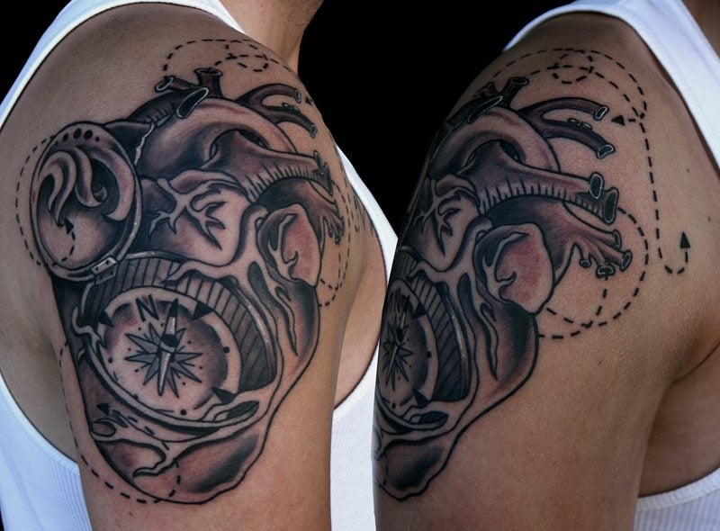 Mann oberarm tattoo Tiger tattoo