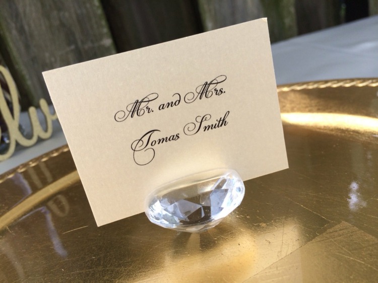 Tischkarten-Hochzeit-Kartenhalter-Diamant-Ideen