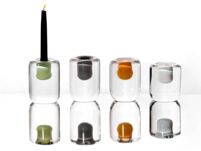 Wohnraumdeko-glas-mundgeblasen-Kerzenständer-Set-CAVE-SkLO