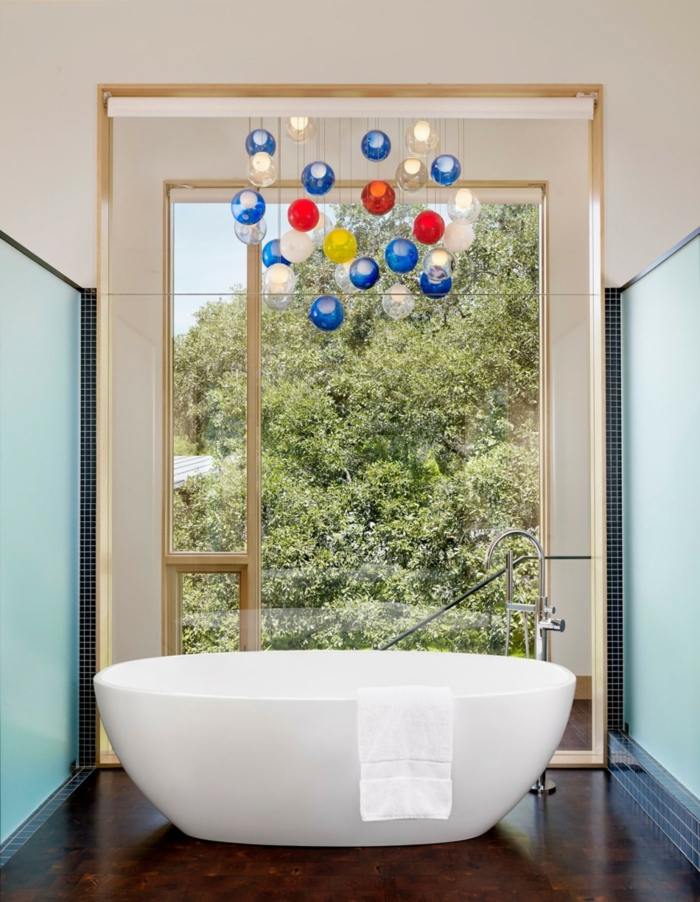 badezimmer design haus texas badewanne fenster blau
